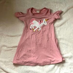 Sequin Unicorn Shoulder Cut Out Dress BTWEEN